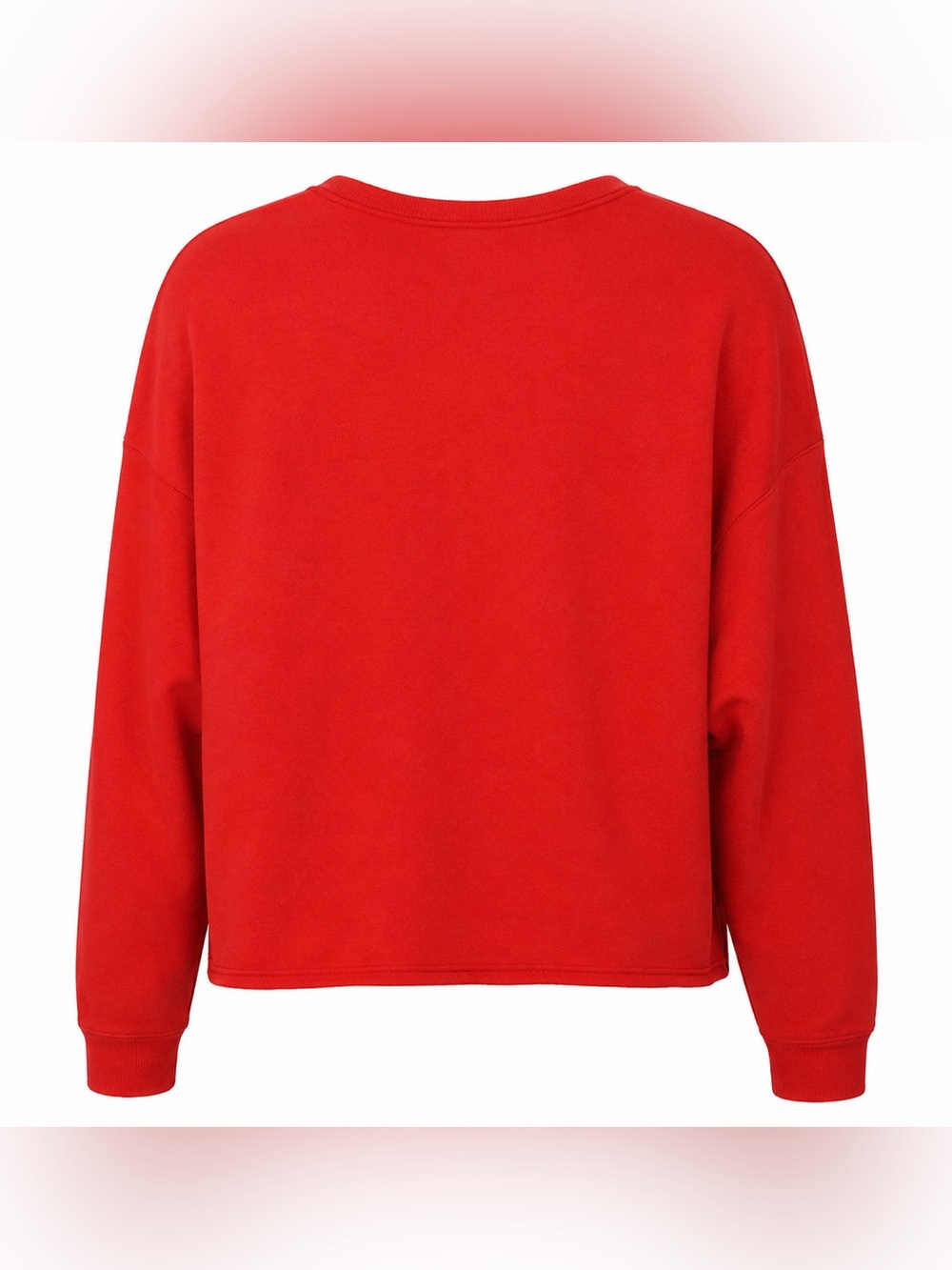 Chill Out Graphic Crop Sweatshirt Orange Oversized Long Sleeve Top Size M - Picture 2 of 4